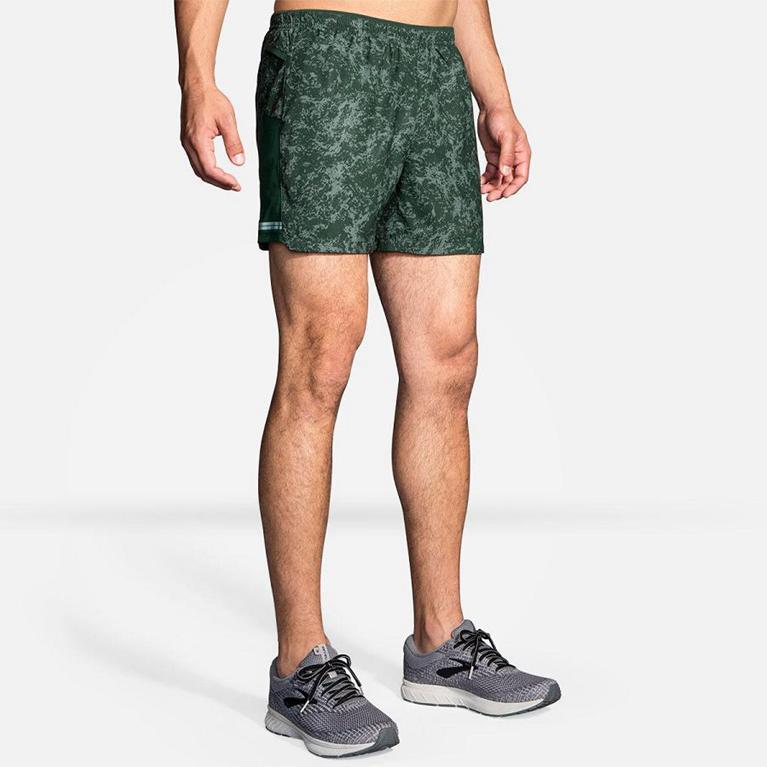 Brooks Sherpa 5 - Mens Running Shorts - Green (28019GZWO)